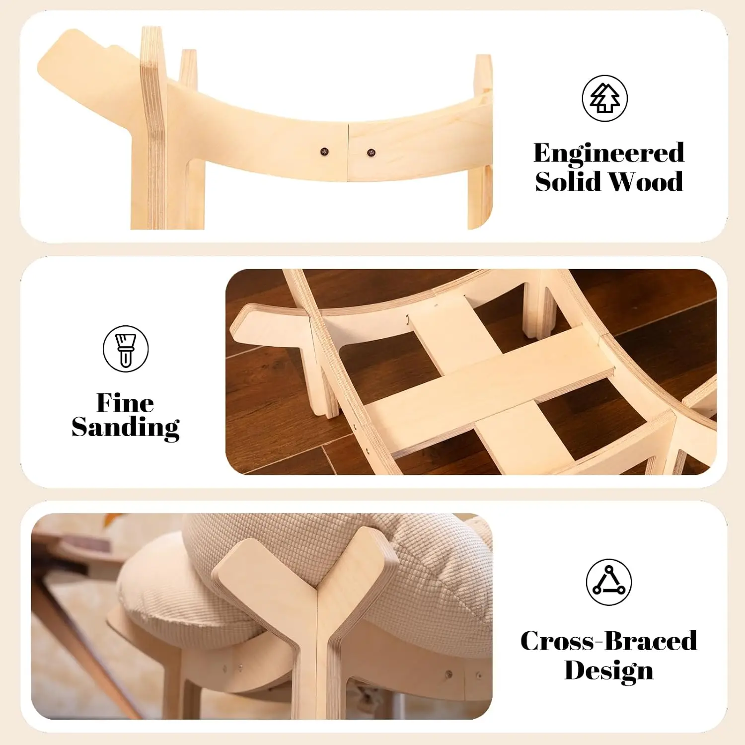 Elevated Wooden Cat Bed with Cushion Fluffy Pet Couch Sofa 4 | PricZone Elevated Wooden Cat Bed with Cushion Fluffy Pet Couch Sofa 4 | PricZone