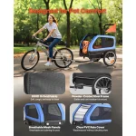 Succebuy 88 Lbs Dog Bike Trailer 2In1 Pet Stroller Cart 4 | PricZone Succebuy 88 Lbs Dog Bike Trailer 2 In 1 Pet Stroller Cart 4 | PricZone