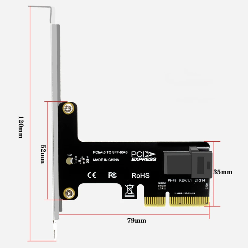 Port PCIe 40 To Sff8643 SasSata Raid Adapter 6 | PricZone Port PCIe 40 To Sff 8643 SasSata Raid Adapter 6 | PricZone