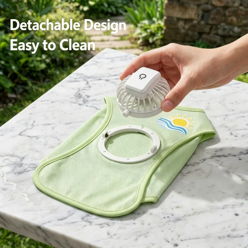 Small Dog Summer Cool Vest with Detachable USB Fan and UV 3 | PricZone Small Dog Summer Cool Vest with Detachable USB Fan and UV 3 | PricZone
