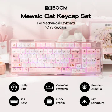 Mewsic Jelly Keycap Set 122 Mao Profile Keycaps Abs+PC 1 | PricZone