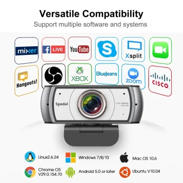 1080P 120° USB Streaming HD Webcam with Microphone 1 | PricZone