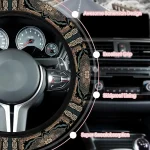Luxury Retro Persian Style Steering Wheel Cover 15 Inch 3 | PricZone