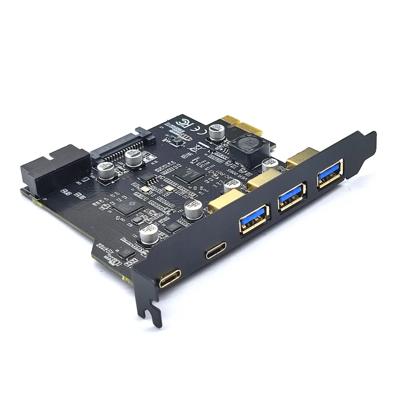 USB 3.0 Port Expansion Card with 2 Type-C and 3 A Ports 13