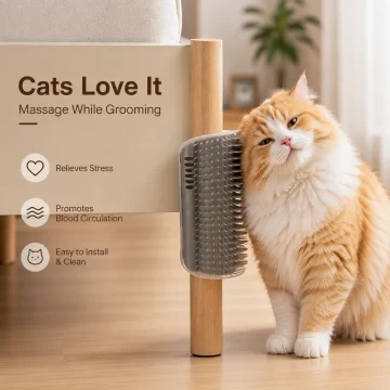 2Pcs Cat Wall Corner Groomer Brush SelfGrooming Massage 1 | PricZone 2Pcs Cat Wall Corner Groomer Brush Self Grooming Massage 1 | PricZone