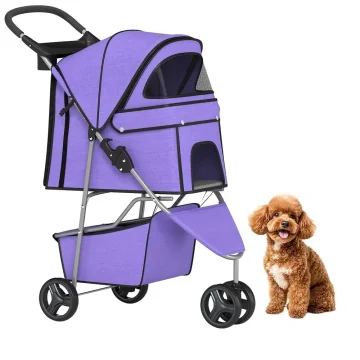 3-Wheel Pet Stroller Dog Cat Cage Jogger Or Medium Small 1