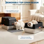 Dog Proof Litter Box Large Stainless Steel Cat with Lid XL 7 | PricZone