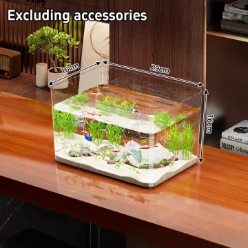 High Clarity Fish Tank Leak-Proof Desktop Aquarium Clear 2