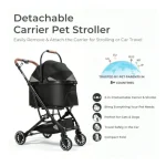 Shipping Cat Strollers for 2 Cats with Detachable Carrier 2 | PricZone