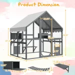 28 Square Foot Luxurious Wooden Cat House Large Outdoor 3 | PricZone