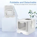 XXL Large Space Foldable Cat Litter Box with Front Entry 6 | PricZone