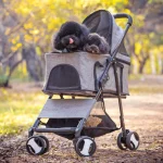 Pet Dog Stroller Foldable Travel Carrier Strolling Cart Cat 4 | PricZone