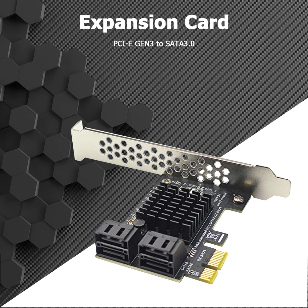 Ports SATA III PCIe Expansion Card 6Gbps 3.0 to 1X/4X 14