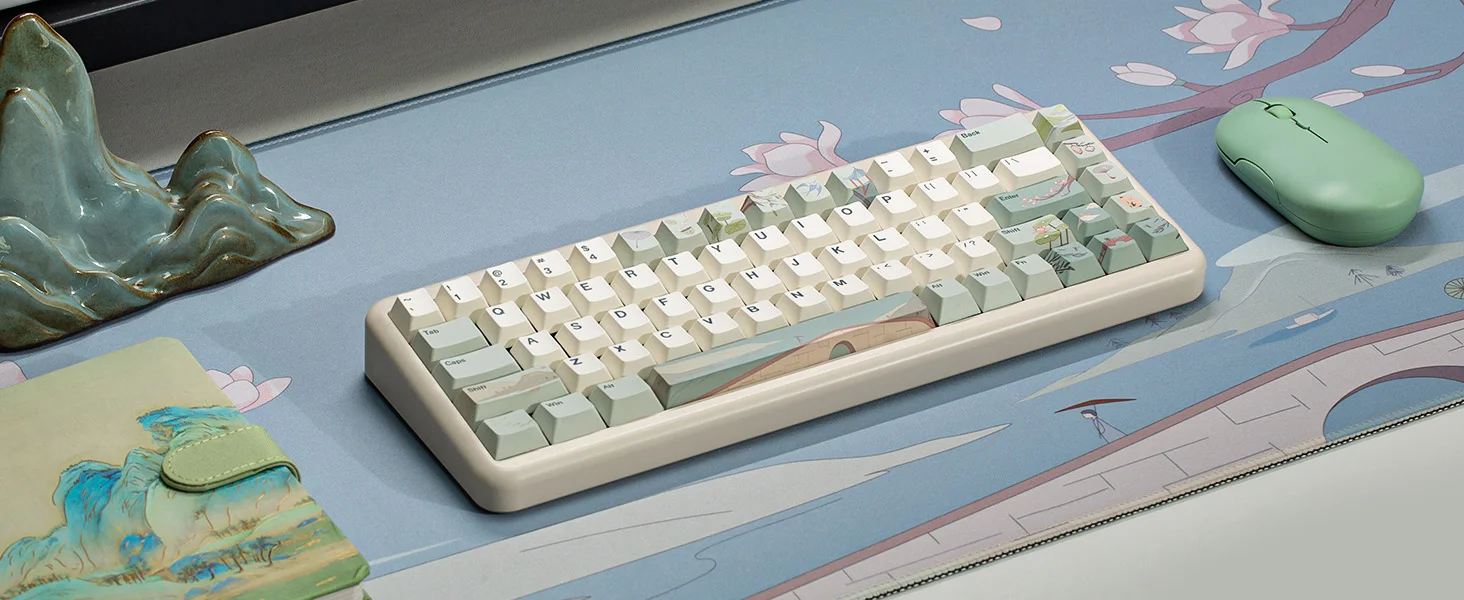 Yunzii Spring Tea 145 Custom Keycap Set with Key Puller 10