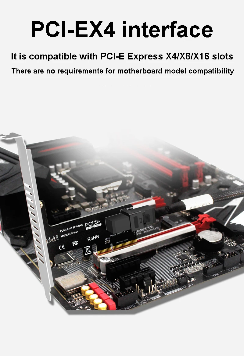 Port PCIe 4.0 To Sff-8643 Sas/Sata Raid Adapter 15