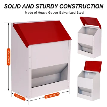 Large Durable Metal Automatic Poultry Feeder 2