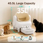 Cumrige Champagne Beige Smart SelfCleaning Cat Litter Box 3 | PricZone Cumrige Champagne Beige Smart SelfCleaning Cat Litter Box 3 | PricZone