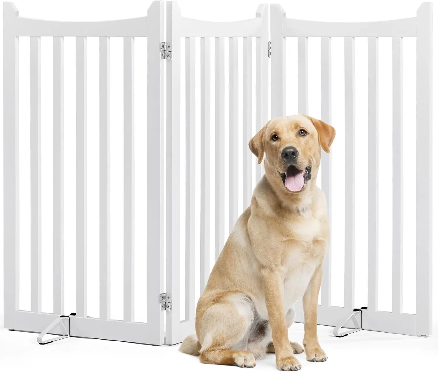 Freestanding Wooden Dog Gate 3Panel 36In H Foldable Pet 1 | PricZone Freestanding Wooden Dog Gate 3 Panel 36In H Foldable Pet 1 | PricZone