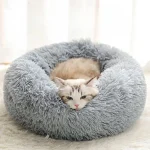 Soft Pet Cat Bed Pad Plush Warm Faux Fur Dog Calm Donut 3 | PricZone Soft Pet Cat Bed Pad Plush Warm Faux Fur Dog Calm Donut 3 | PricZone