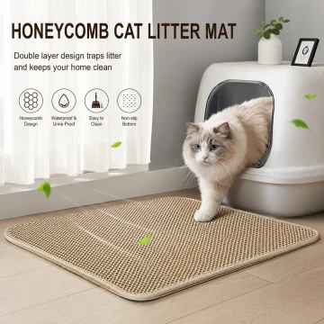 Soft Gentle Cat Litter Mat Comfortable Honeycomb Design 1 | PricZone