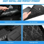Nilight Tpe Floor Mats for Chevy Silverado GMC Sierra 1500 4 | PricZone