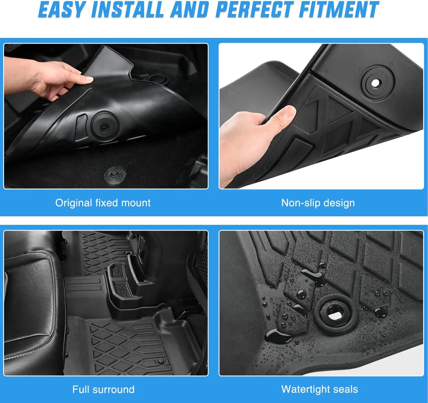 Nilight Chevy Silverado Ev Rst All Weather Floor Mats 4 | PricZone Nilight Chevy Silverado Ev Rst All Weather Floor Mats 4 | PricZone