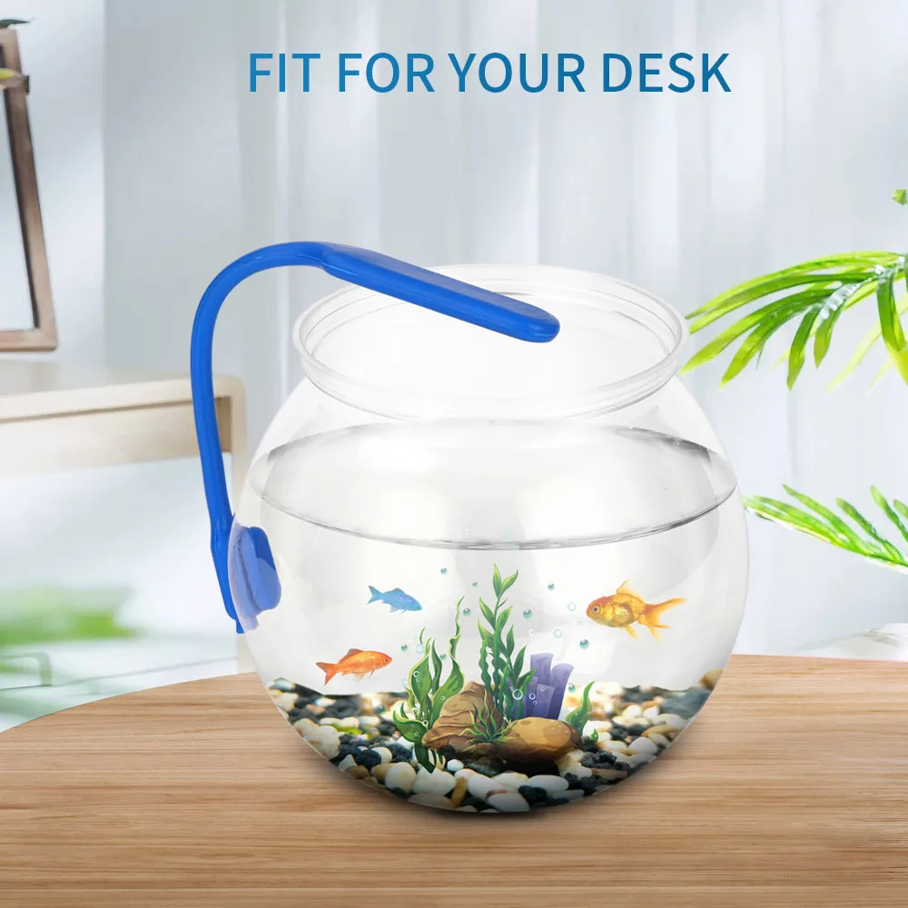 Fish Bowl Plastic L M S Sizes Desktop Aquarium Tanks Round 11