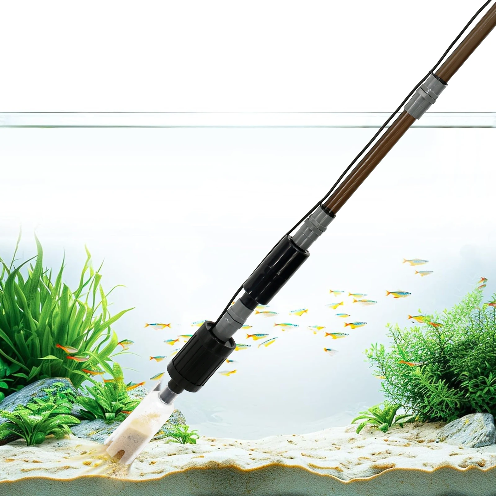 6 In 1 Aquarium Gravel Cleaner Tool Strong Suction Electric 10