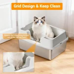Extra Large Enclosed Stainless Steel Cat Litter Box Metal 3 | PricZone