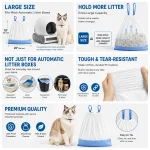 Premium Cat Litter Bags for Automatic Boxes 60 Pack Large 4 | PricZone
