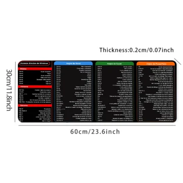 Excel Shortcuts Large Mouse Pad for Office Desk 1
