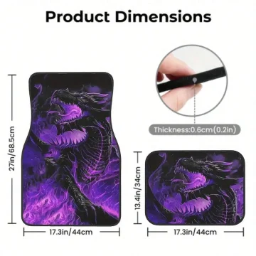 Purple Dragon Design Car Floor Mats for All Weather 1