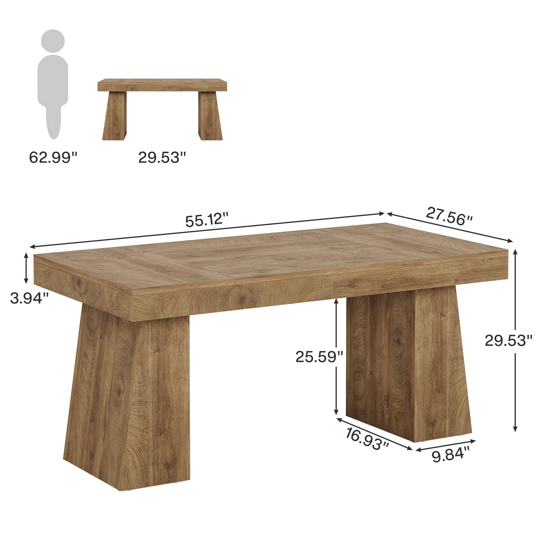 Tribesigns Executive Desk with Double Pedestal 2 | PricZone Tribesigns Executive Desk with Double Pedestal 2 | PricZone