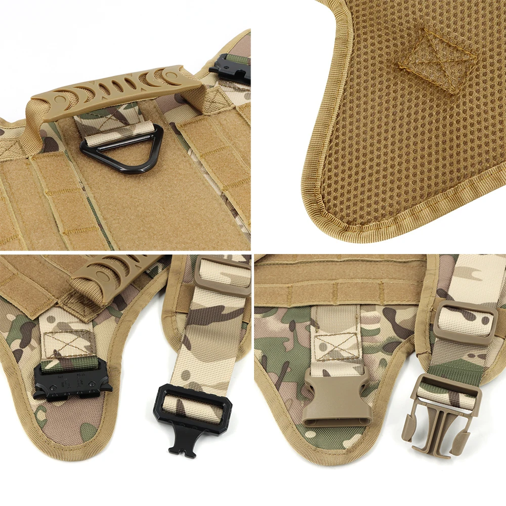 Tactical Dog Harness Leash Set for Large Dogs Military 4 | PricZone Tactical Dog Harness Leash Set for Large Dogs Military 4 | PricZone
