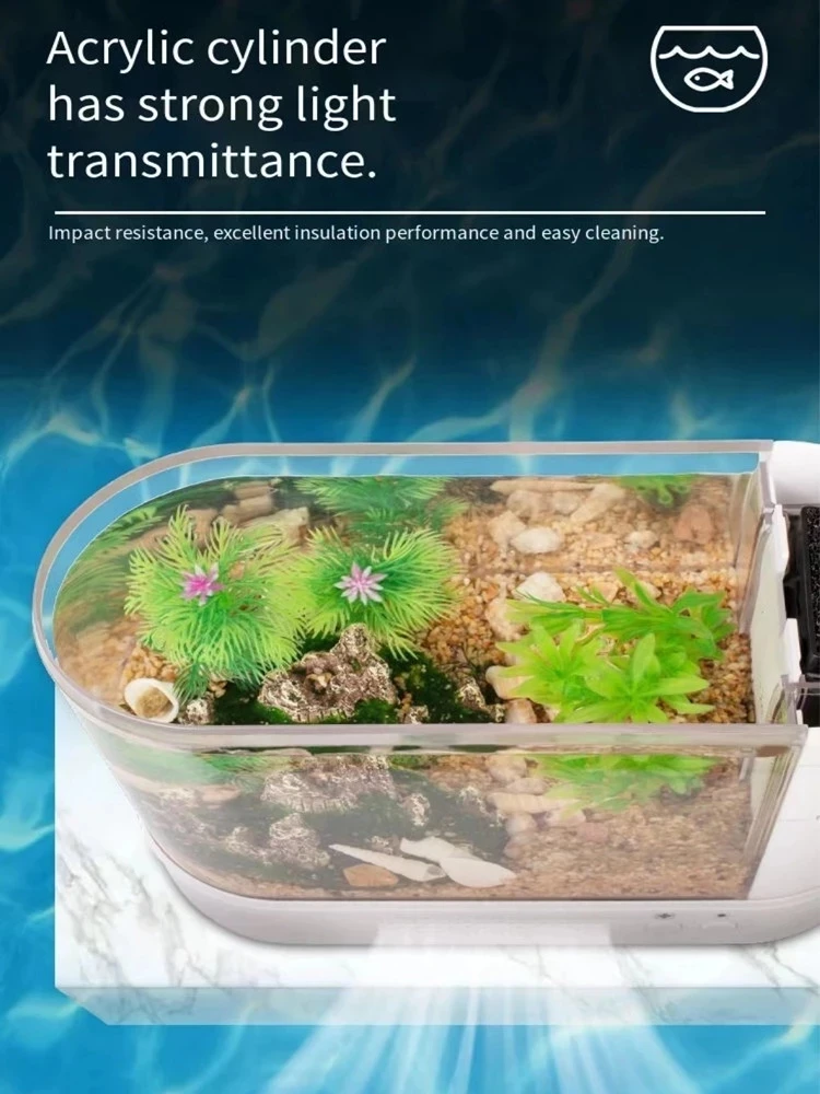 Fish Tank Living Room Small Desktop Ecological Aquarium 5 | PricZone Fish Tank Living Room Small Desktop Ecological Aquarium 5 | PricZone
