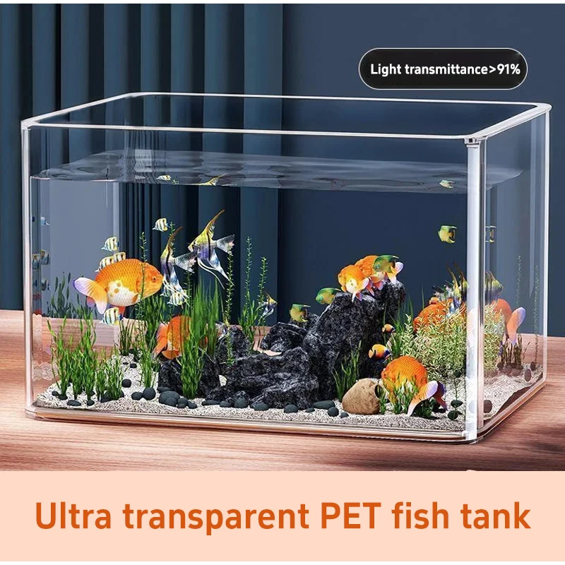 High Clarity Fish Tank Leak-Proof Desktop Aquarium Clear 14