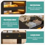 Modern Reception Desk with LED Light and Drawers 5 | PricZone
