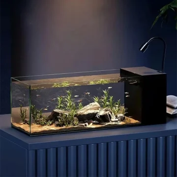 Modern Ultra-Clear Glass Fish Tank with Hidden Side Filter 2