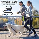 Hands Free Dog Leash with Waist Belt Large Zipper Pouch 1 | PricZone