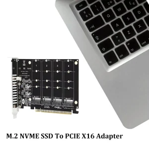 Quad Port M.2 Nvme SSD Pcie X16 Expansion Card product image