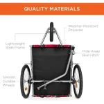 2In1 Dog Bike Trailer Pet Stroller Cycle Carrier WHitch 6 | PricZone 2 In 1 Dog Bike Trailer Pet Stroller Cycle Carrier WHitch 6 | PricZone