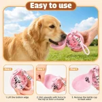 2 In 1 Dog Water Bottle with Lanyard Hook Foldable Silicone 4 | PricZone
