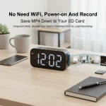 1080P HD WiFi Alarm Clock Security Camera with Motion 6 | PricZone