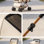 Premium Pet Stroller with Large Space 4 Wheel Stable Cart 6 | PricZone