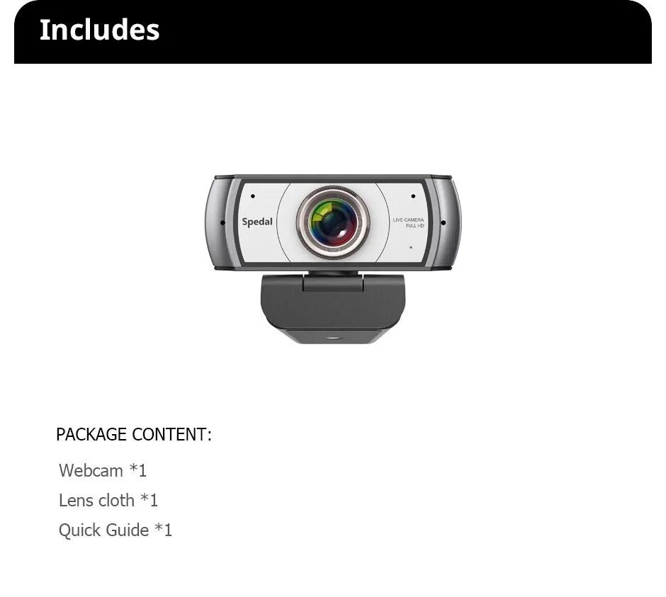 1080P 120° USB Streaming HD Webcam with Microphone 14