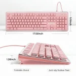 Ice Blue Backlit Gaming Keyboard with Pudding Keycaps Metal 8 | PricZone