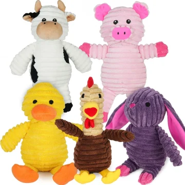 5 Pack Dog Toys Plush Squeaky Assortment Value Bundle 1 | PricZone
