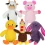 5 Pack Dog Toys Plush Squeaky Assortment Value Bundle