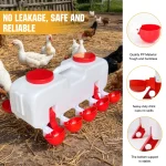 10 kg Self Filling Chicken Waterer Feeder W10 Drinking Cups 8 | PricZone