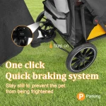 4Wheel Dog Stroller for Large Dogs Up to 42 kg OneClick 5 | PricZone 4 Wheel Dog Stroller for Large Dogs Up to 42 kg One Click 5 | PricZone